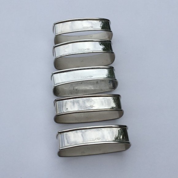 Webster Other - Lot of 5 Vintage Webster Sterling Silver Rectangular Napkin Ring - No Monogram